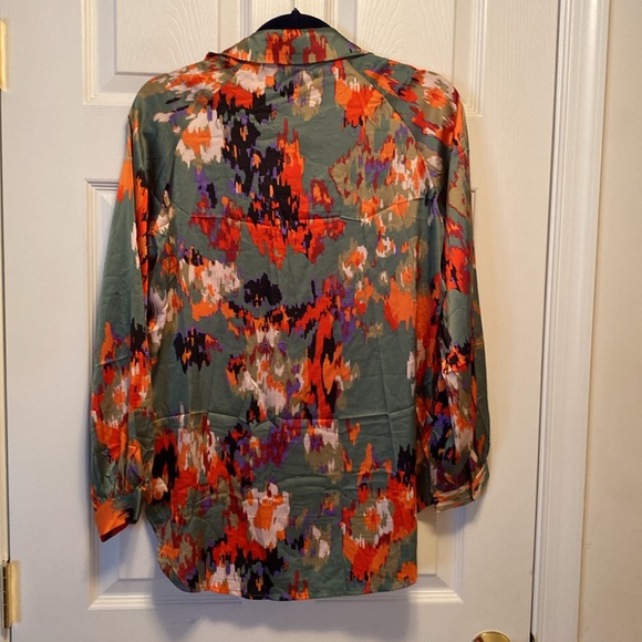 BTFBM Colorful Abstract High Low Women's Top… - Picture 2 of 9